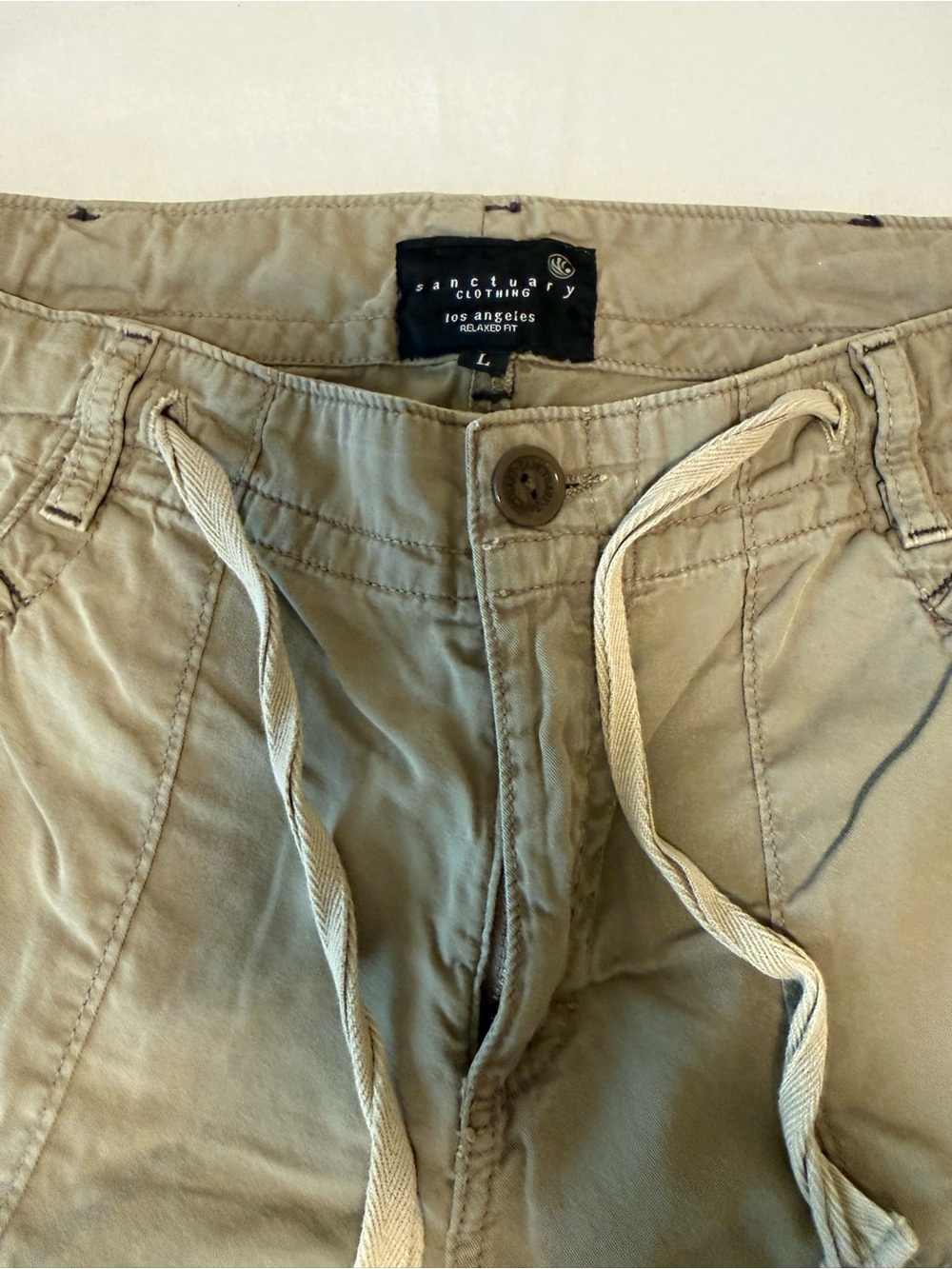 Sanctuary Los Angeles Relaxed Fit Drawstring Pants - olive
